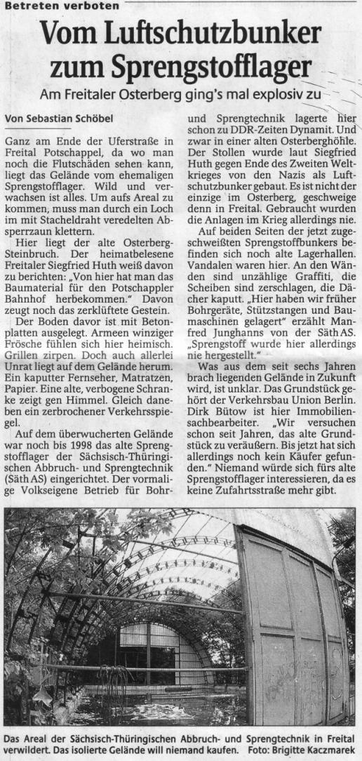 Luftschutzbunker Freital Osterberg